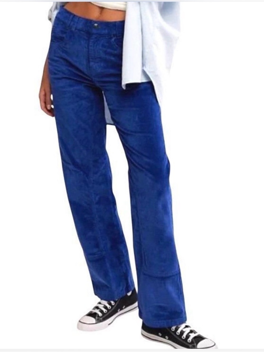 Free People Risk Taker Cord Straight - Blue